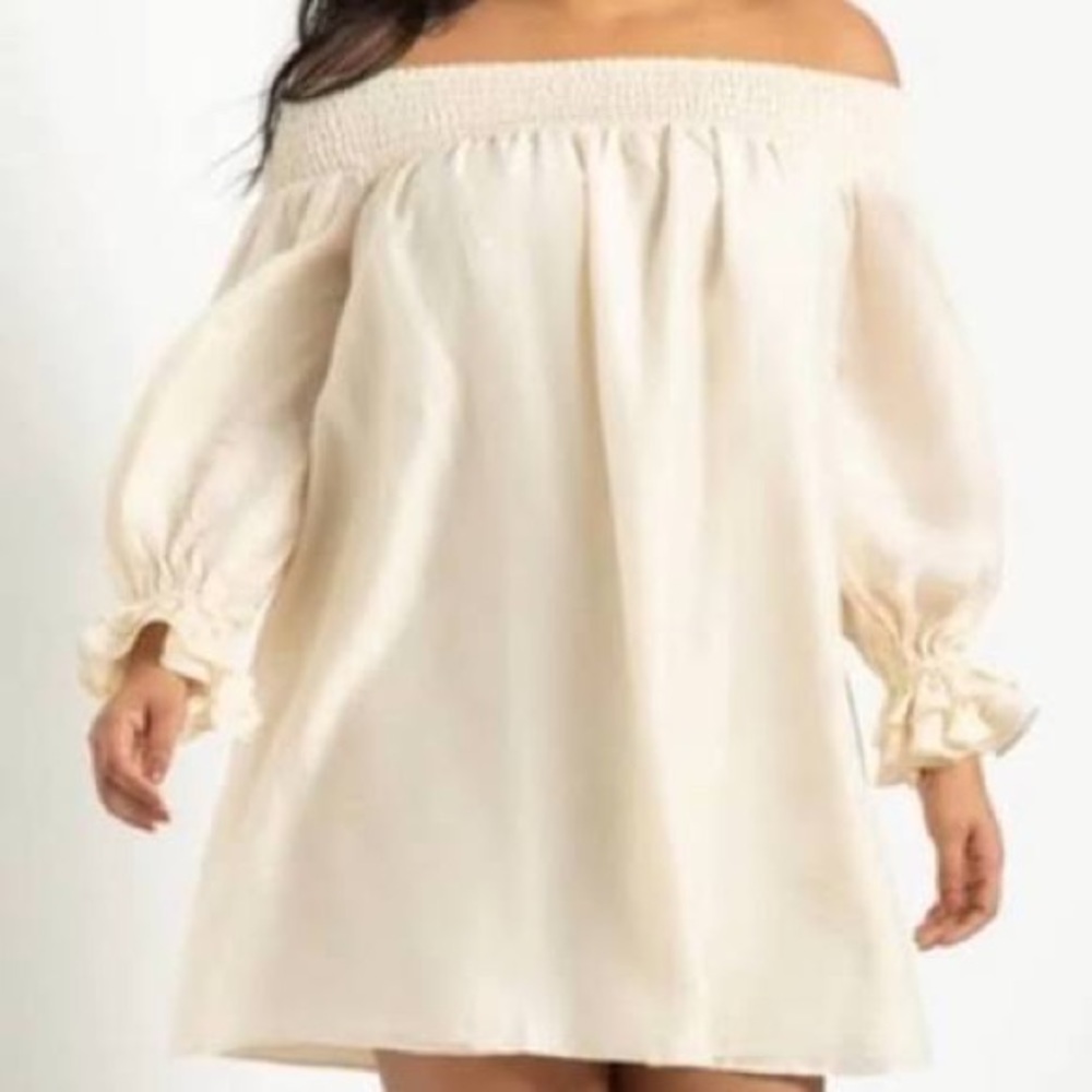 Off The Shoulder Wide Cut Dress - Picture 2 of 6